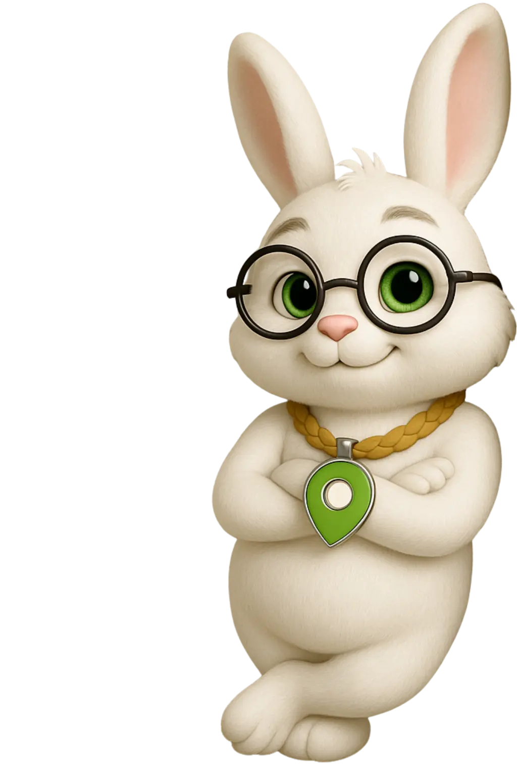 Verdicty bunny mascot, arms crossed, smiling confidently